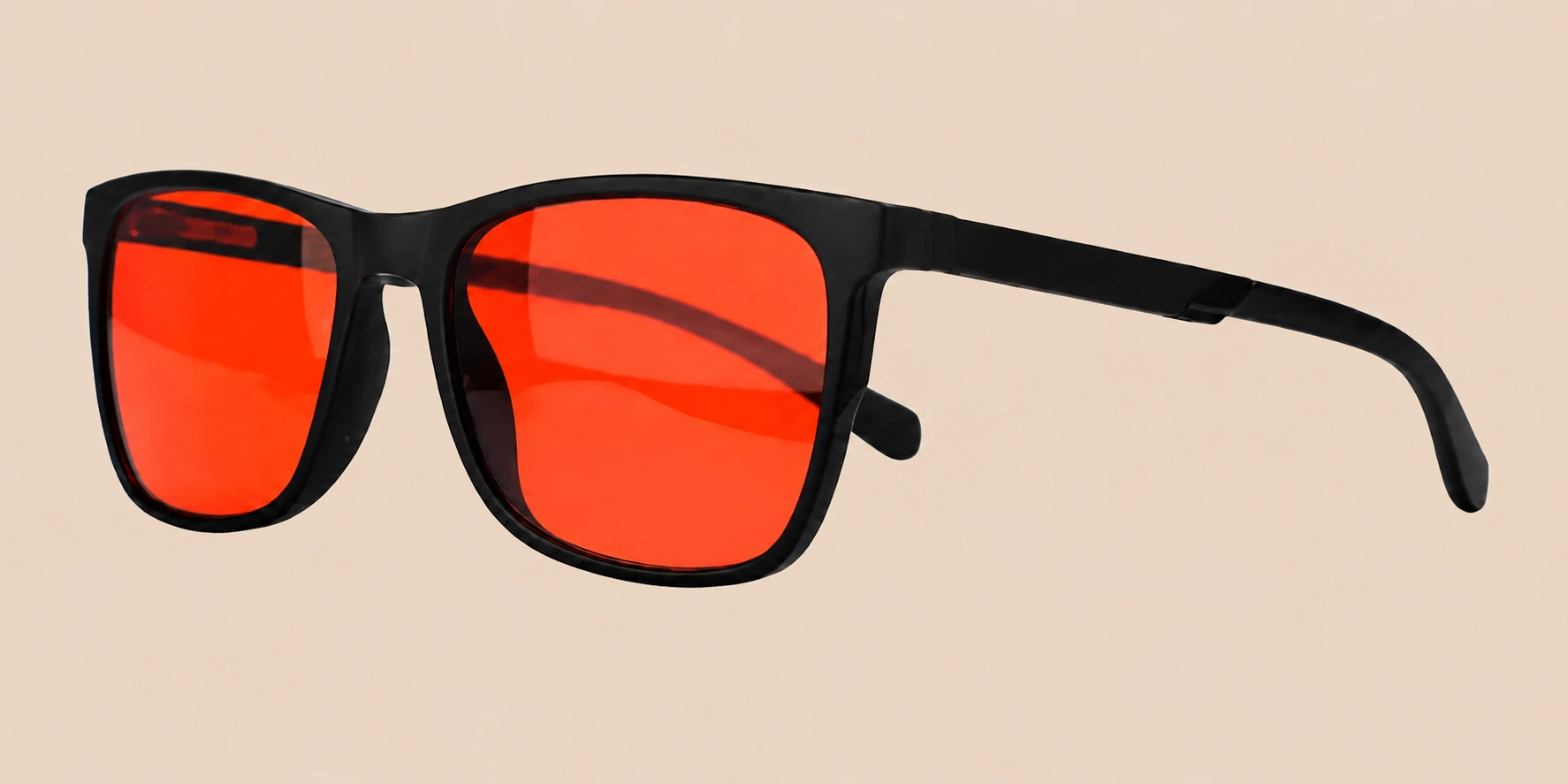 Alfer red-lens glasses