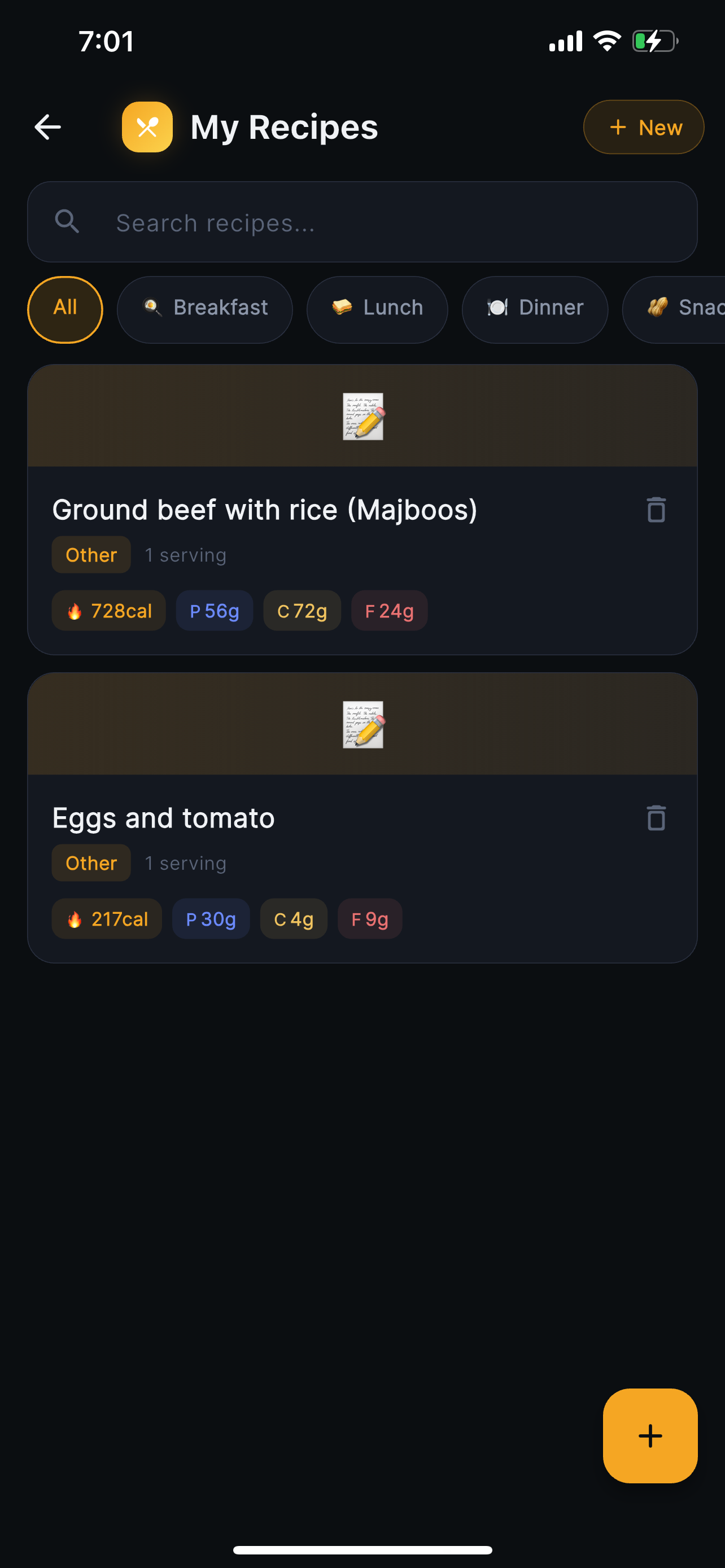 YallaFit — Recipes