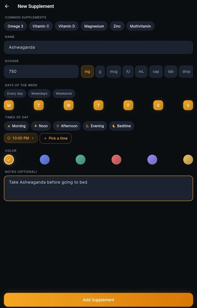 YallaFit — Supplements